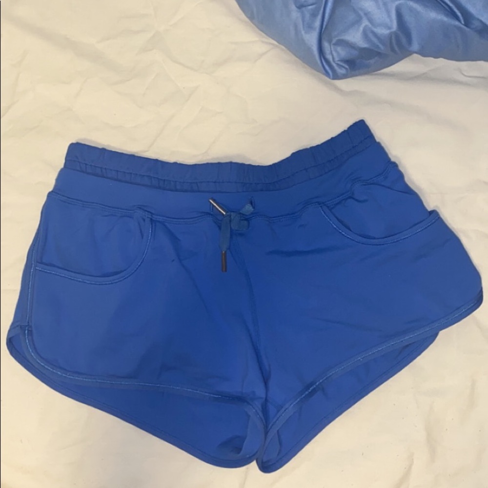 BLUE LULULEMON SHORTS